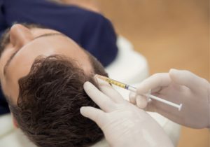 hair loss dermatologist near Braintree doing PRP injections