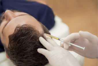 hair loss dermatologist near Braintree doing PRP injections