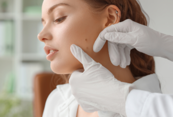 woman at her first dermatology appointment in Quincy