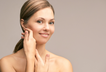 woman after undergoing non-surgical facelift treatments in Randolph MA