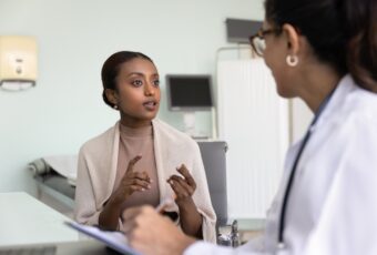 woman visiting the best Milton dermatology clinic in Massahcusetts